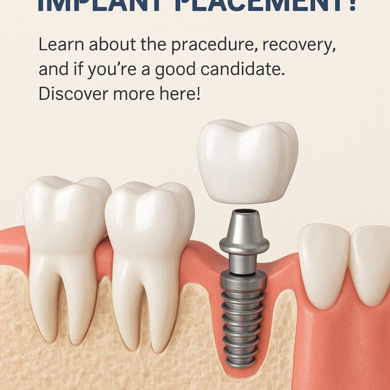 Image of a dentist placing an endosteal implant into a patient's jawbone, using surgical tools with precision. No text on the image.