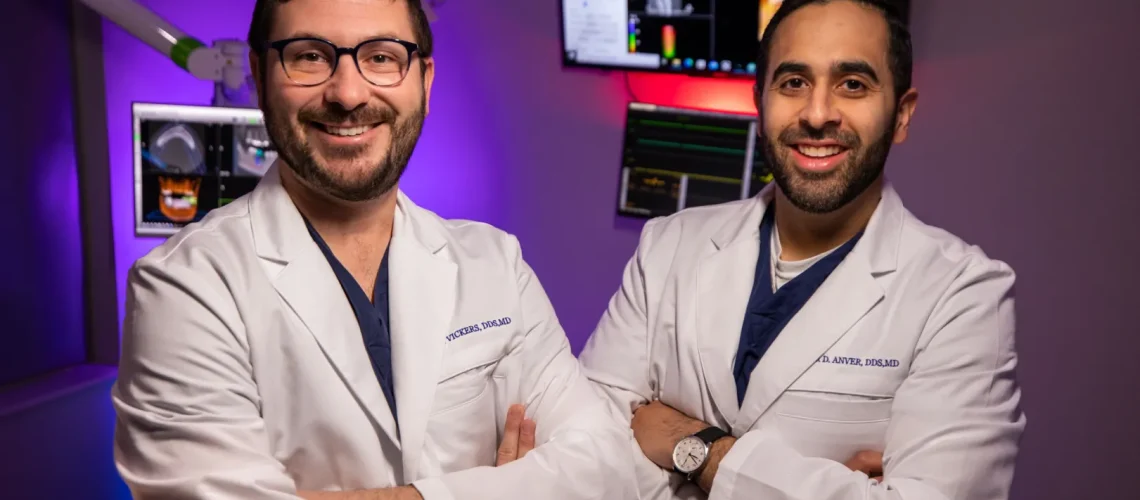 Dr. Vickers and Dr. Anver, board-certified oral and maxillofacial surgeons at Texas Center for Oral Surgery and Dental Implants.